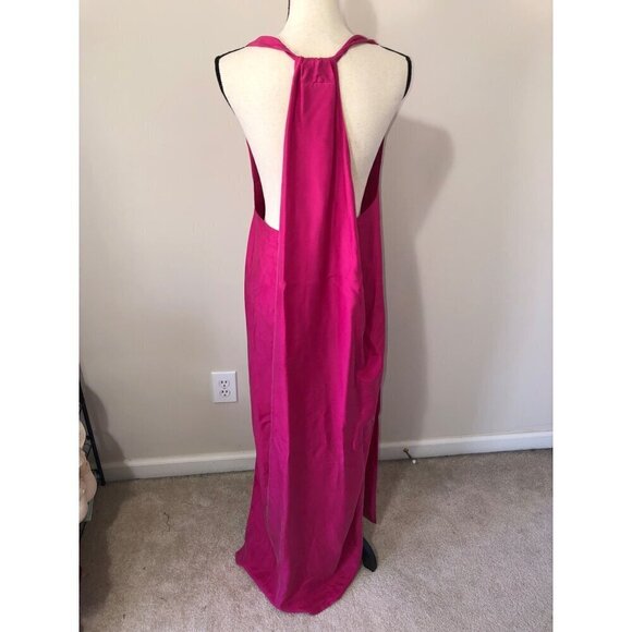Moulinette Soeurs Chania Dress Size 6 Silk Berry Pink Grecian FLAWED NEW TAGS - Picture 5 of 11